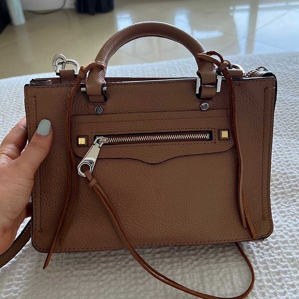 Rebecca Minkoff Leather Mini Crossbody Tan